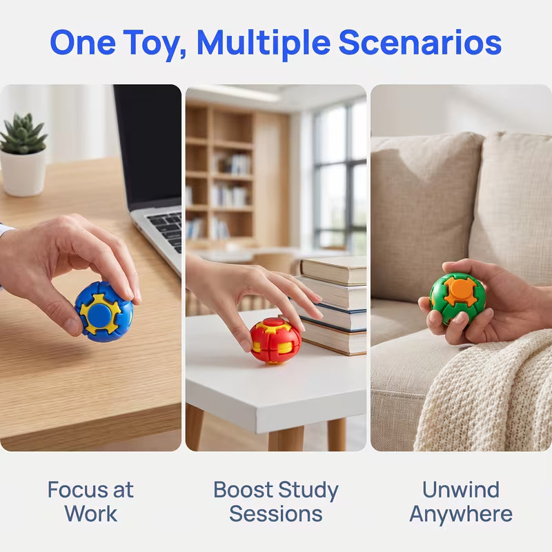 Bola Fidget Transformável – Brinquedo Sensorial de Rotação